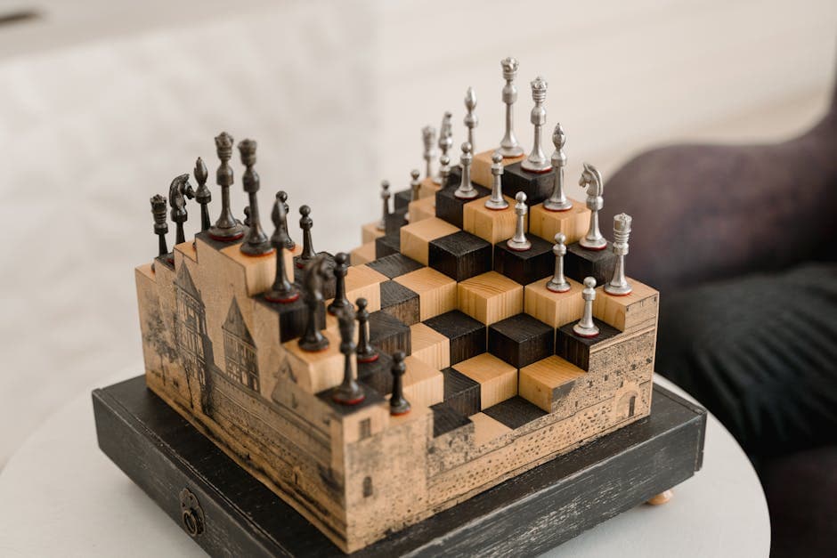 Strategic chess board game representing business strategy games collection