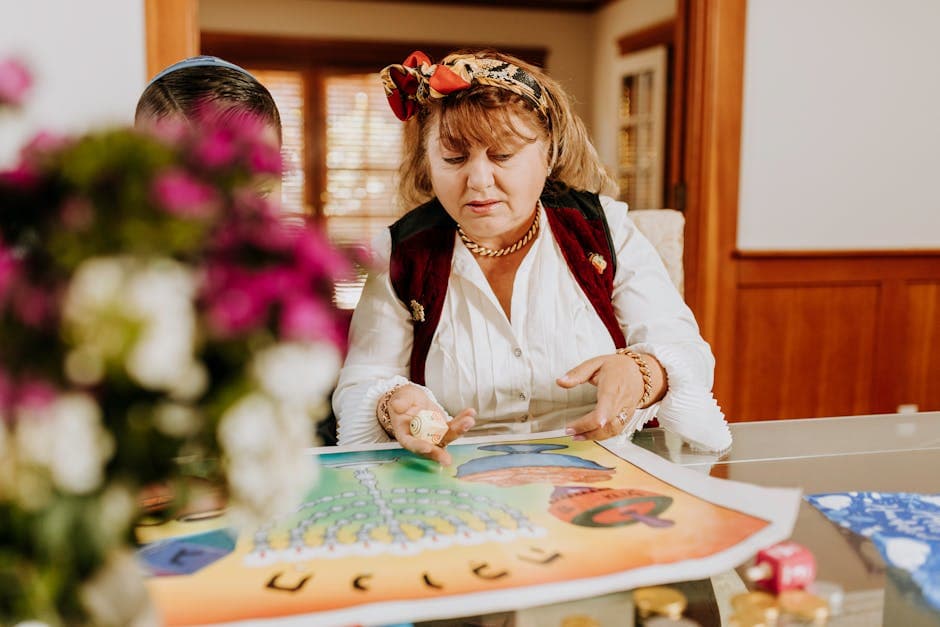 Family playing strategy board games together