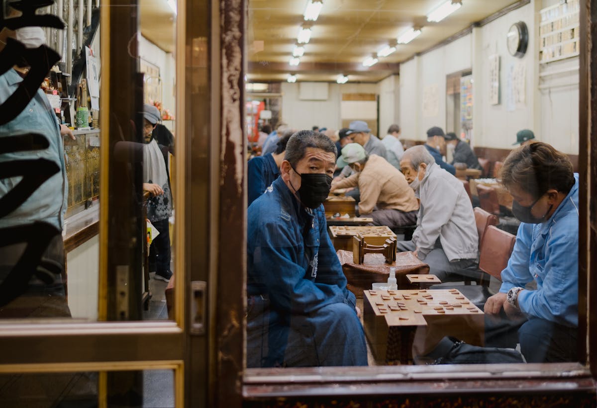 Interior of popular UK board game café with extensive game library