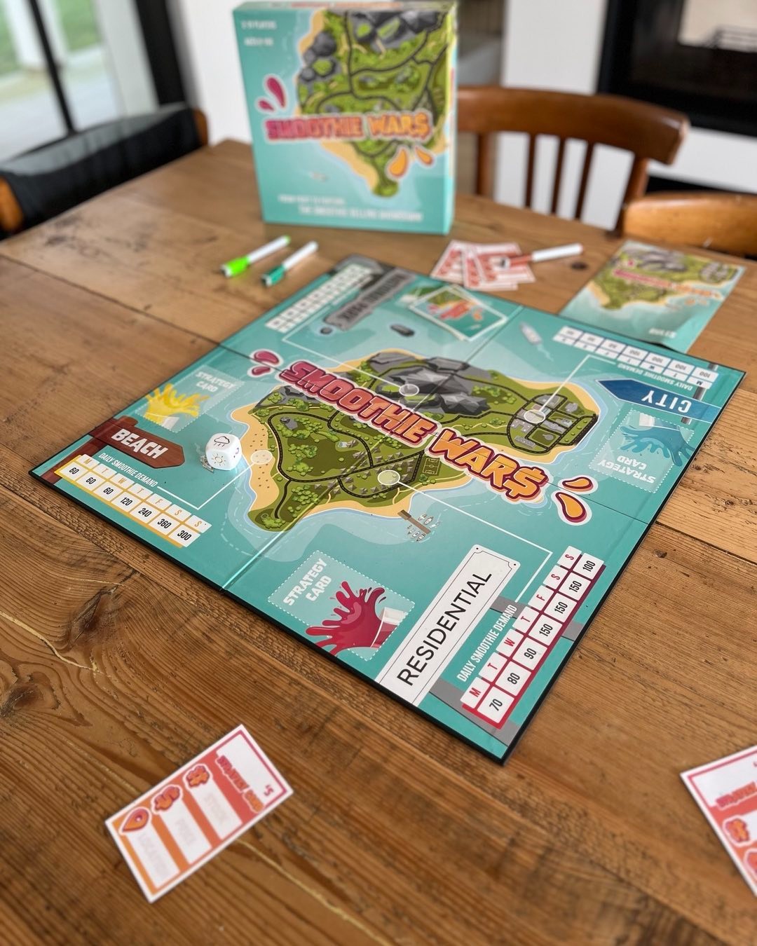 Smoothie Wars game board